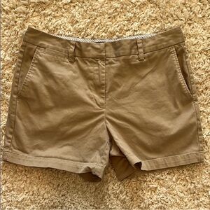 Lands' End Beige and White Striped Pants